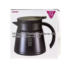 Hario Izolovaný nerezový server Hario V60-02 Black - 600 ml