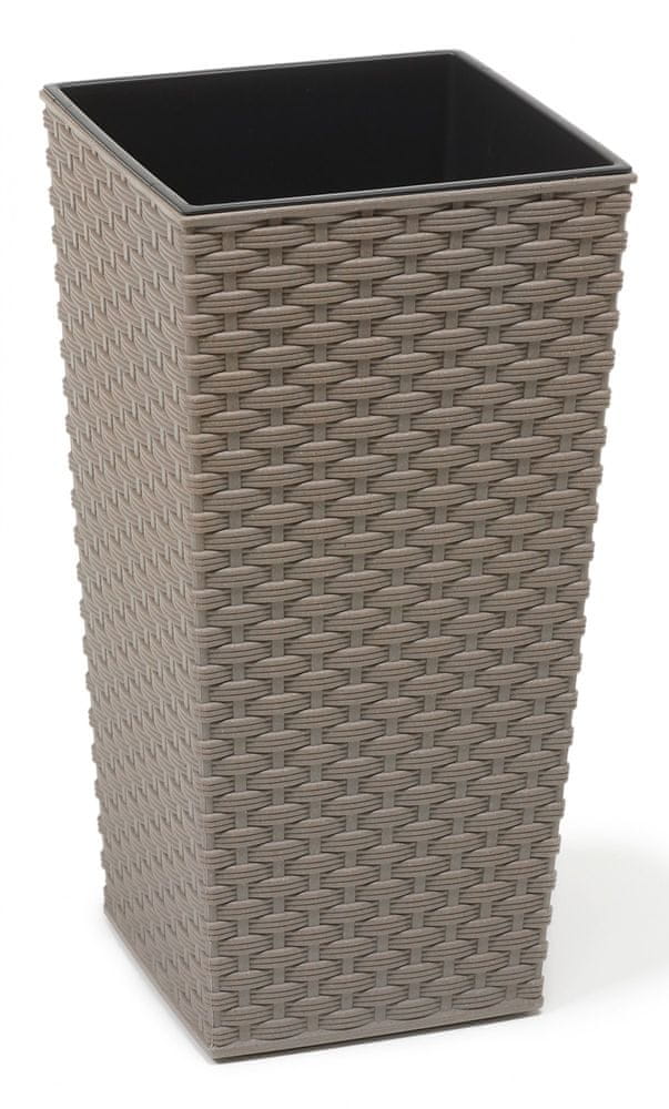 Lamela Finezia Eco wood rattan, sivá, 250x250x465 mm