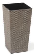 Lamela Finezia Eco wood rattan, sivá, 250x250x465 mm