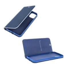 FORCELL Puzdro / obal pre Apple iPhone 12 Pro Max modré - kniha Luna Carbon