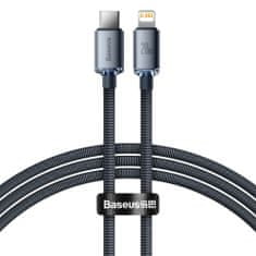 BASEUS Crystal Shine kábel USB-C / Lightning 20W 1.2m, čierny