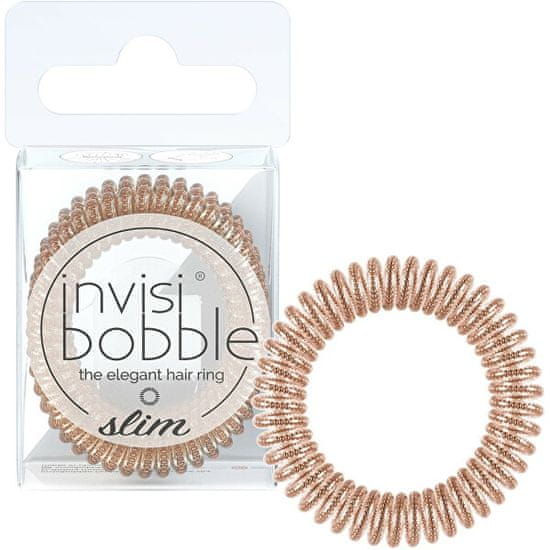 Invisibobble Tenká špirálová gumička do vlasov Slim Of Bronze and Beads 3 ks