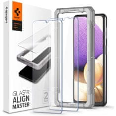 Spigen 2x Temperované sklo so špeciálnym inštalátorom pre Samsung Galaxy A32 5G - Transparentná KP14859