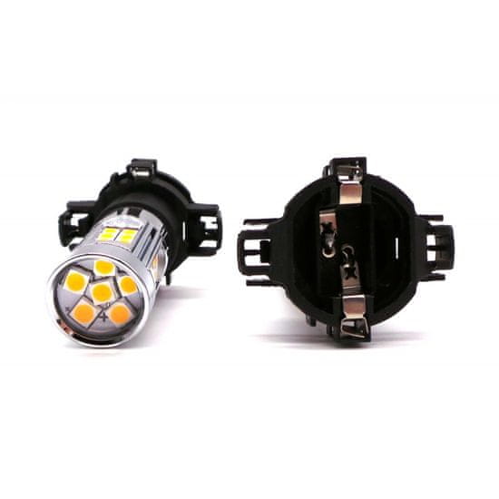 motoLEDy LED žiarovka PY24W 12V CANBUS silná oranžová 1400lm