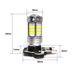 motoLEDy LED žiarovka PH19W 12-18V CANBUS strong 1500lm biela 