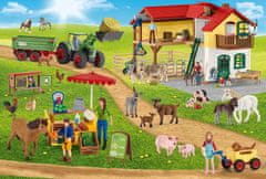 Schmidt Puzzle Schleich Farma s predajným stánkom 100 dielikov + figúrka Schleich