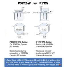 motoLEDy LED žiarovka PSX26W 10-18V CANBUS 1900lm biela 