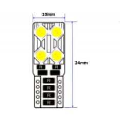 motoLEDy W5W LED T10 12V-18V CANBUS 450lm biela 