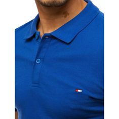 Dstreet Pánske tričko s golierom modrej px0329 XXL