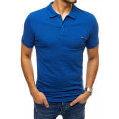 Dstreet Pánske tričko s golierom modrej px0329 XXL