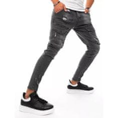 Dstreet Pánske jeans nohavice s vreckami šedej ux3290 s31