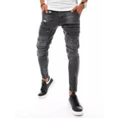 Dstreet Pánske jeans nohavice s vreckami čierne STYLE ux3291 s30