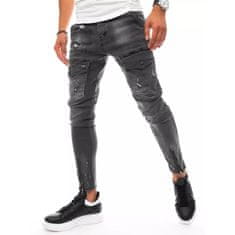 Dstreet Pánske jeans nohavice s vreckami čierne STYLE ux3291 s30