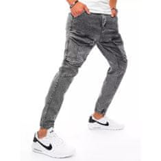 Dstreet Pánske riflové jogger nohavice šedé ux3275 s34