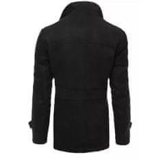 Dstreet Pánsky dvojradový zimný kabát CITY čierna cx0431 M
