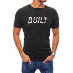 Dstreet Pánske tričko s potlačou BUILT čierne rx4721 M
