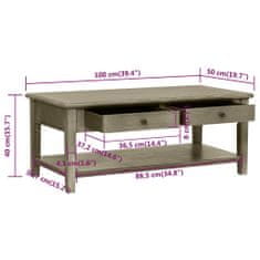Vidaxl Konferenčný stolík 100x50x40 cm drevený