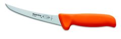 F. Dick Špeciálny vykosťovací nôž so zahnutou čepeľou, poloohybný, oranžový v dĺžke 15 cm
