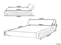 Beliani Kožená vodná posteľ s príslušenstvom 180 x 200 cm AVIGNON