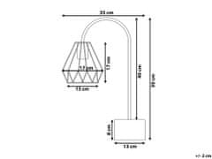 Beliani Medená stolná lampa MOONI