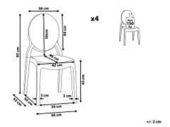 Beliani Sada 4 jedálenských stoličiek čierna MERTON