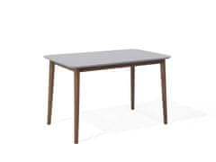 Beliani Jedálenská súprava stola a 4 stoličiek sivá/tmavé drevo MODESTO