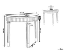 Beliani Zrkadlový konzolový stolík strieborný TOULOUSE