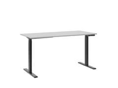 Beliani Ručne nastaviteľný stôl sivá s čiernou 130 x 72 cm DESTIN II