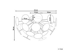 Beliani Stropná lampa biela MARITSA