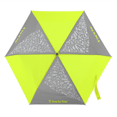 Step by Step Detský skladací dáždnik s reflexnými obrázkami, Neon Yellow