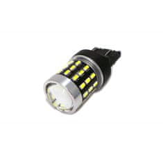 motoLEDy W21/5W LED žiarovka 7443 12-24V CANBUS 1800lm biela so šošovkou