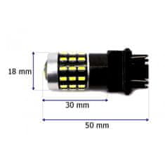 motoLEDy P27/7W LED 3157 12-24V CANBUS 1500lm biela žiarovka so šošovkou