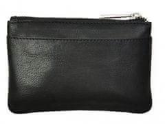 Kožená mini peňaženka-kľúčenka 7291 A black