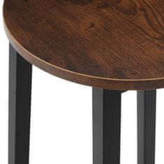 tectake 2 Barové stoličky Corby - Industrial tmavé drevo