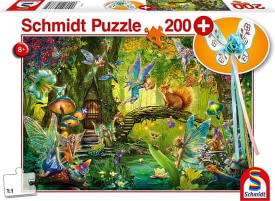 Schmidt Puzzle Víly v lese 200 dielikov + darček (víli prútik)