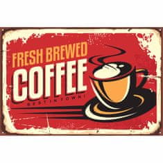 Retro Cedule Ceduľa Coffe - Fresh Brewed