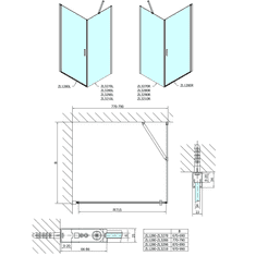 POLYSAN , ZOOM LINE sprchové dvere 800mm, číre sklo, ZL1280