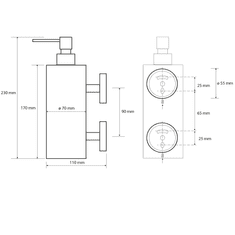 SAPHO , X-ROUND dávkovač mydla 550ml, chróm, XR102