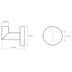 SAPHO , X-ROUND háčik, chróm, XR208