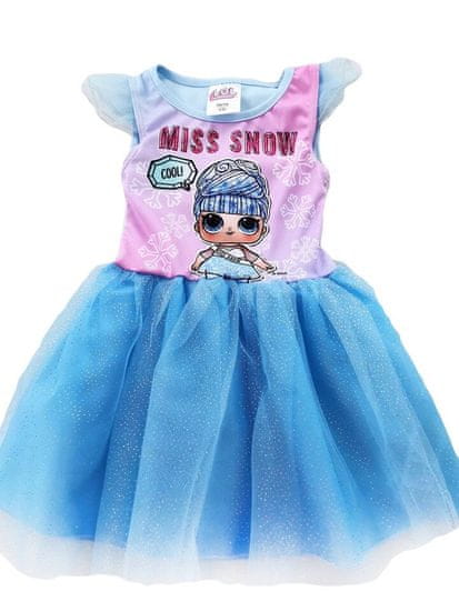 Eplusm Detské šaty "LOL" modrá