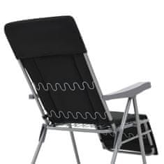 Petromila vidaXL Skladacie záhradné stoličky s podložkami 2 ks, čierne
