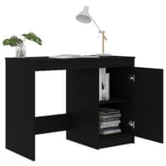 Vidaxl Písací stôl, čierny 100x50x76 cm, drevotrieska