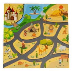 EcoToys Penové puzzle Safari s okrajmi 