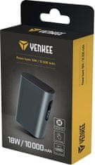 Yenkee powerbanka YPB 1180 GY, 10000mAh, PD 18W, šedá