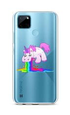 TopQ Kryt Realme C21Y silikón Rainbow Splash 69931