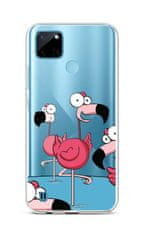 TopQ Kryt Realme C21Y silikón Cartoon Flamingos 69929