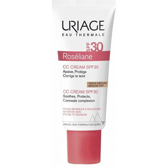 Uriage CC krém pre citlivú pleť so sklonom k začervenaniu SPF 30 Roséliane ( CC Cream SPF 30) 40 ml