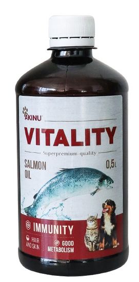 Akinu VITALITY lososový olej 500 ml