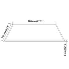 Vidaxl Stolová doska z tvrdeného skla, štvorcová, 700x700 mm