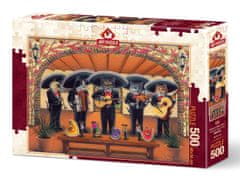 Art puzzle Puzzle Mačacie flamenco skupina 500 dielikov